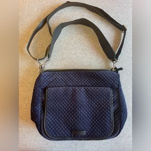 NWOT Vera Bradley blue velvet convertible crossbody and shoulder bag!